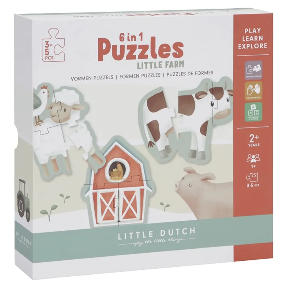 6 in 1 puzzel Little Farm
