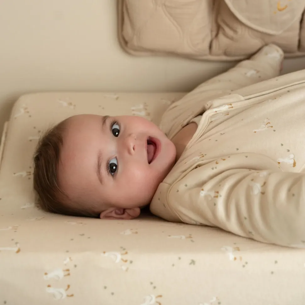 Aankleedkussenhoes - Beige - Newborn Naturals - Little Goose