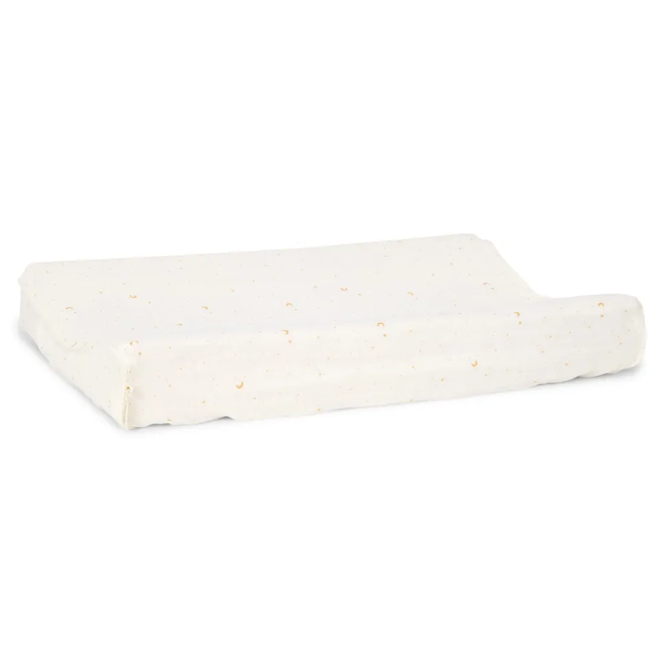 Aankleedkussenhoes - Wit - Newborn Naturals - Moon & Stars