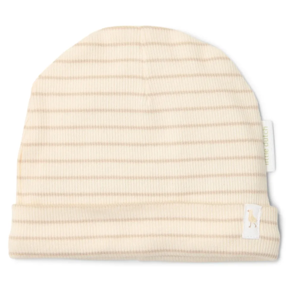 Babymutsje - Beige - Newborn Naturals - Stripe