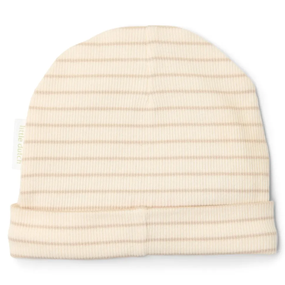 Babymutsje - Beige - Newborn Naturals - Stripe