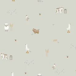 Behangstaal vliesbehang Little Farm