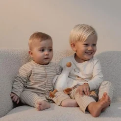 Eendelige pyjama - Zand - Gestreept