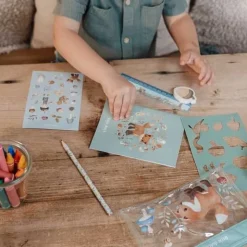 Etui met inhoud - Blauw - Forest Friends