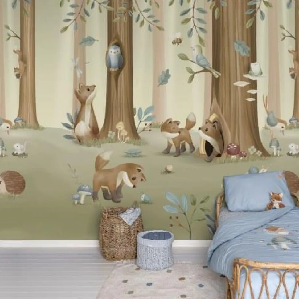 Fotobehang - Meerkleurig - Forest Friends