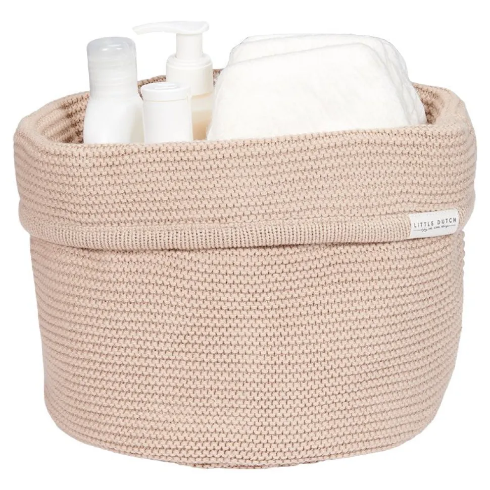 Gebreid commodemandje rond Beige