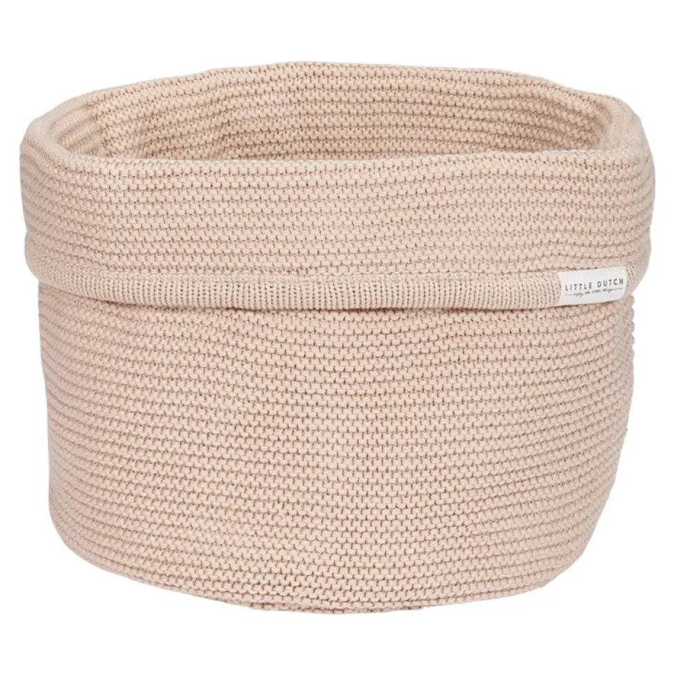 Gebreid commodemandje rond Beige