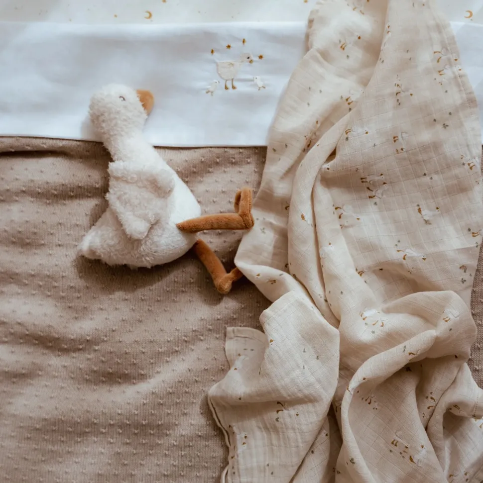 Gebreid ledikantdeken – Beige – Essentials