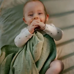 Gebreid ledikantdeken - Fleece – Groen – Essentials