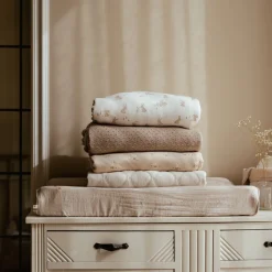 Gebreid ledikantdeken - Fleece - Beige - Essentials