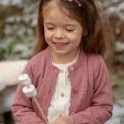 Gebreid vest - Knoopjes - Roze - Fairy Garden