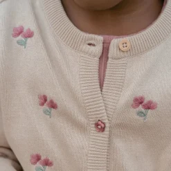 Gebreid vest - Zand - Fairy Garden