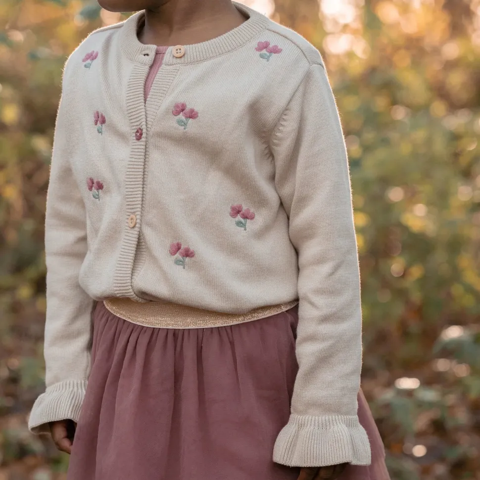 Gebreid vest - Zand - Fairy Garden