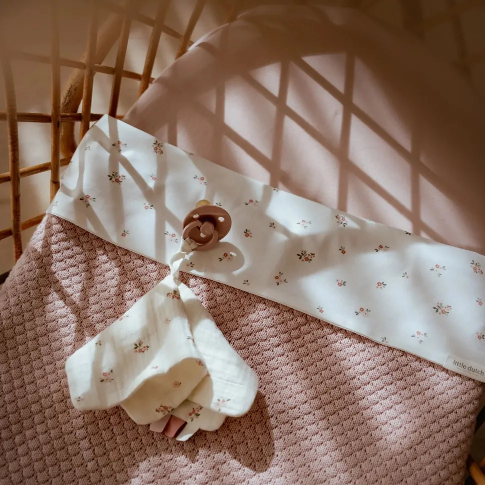 Gebreid wiegdeken - Fleece - Roze - Essentials