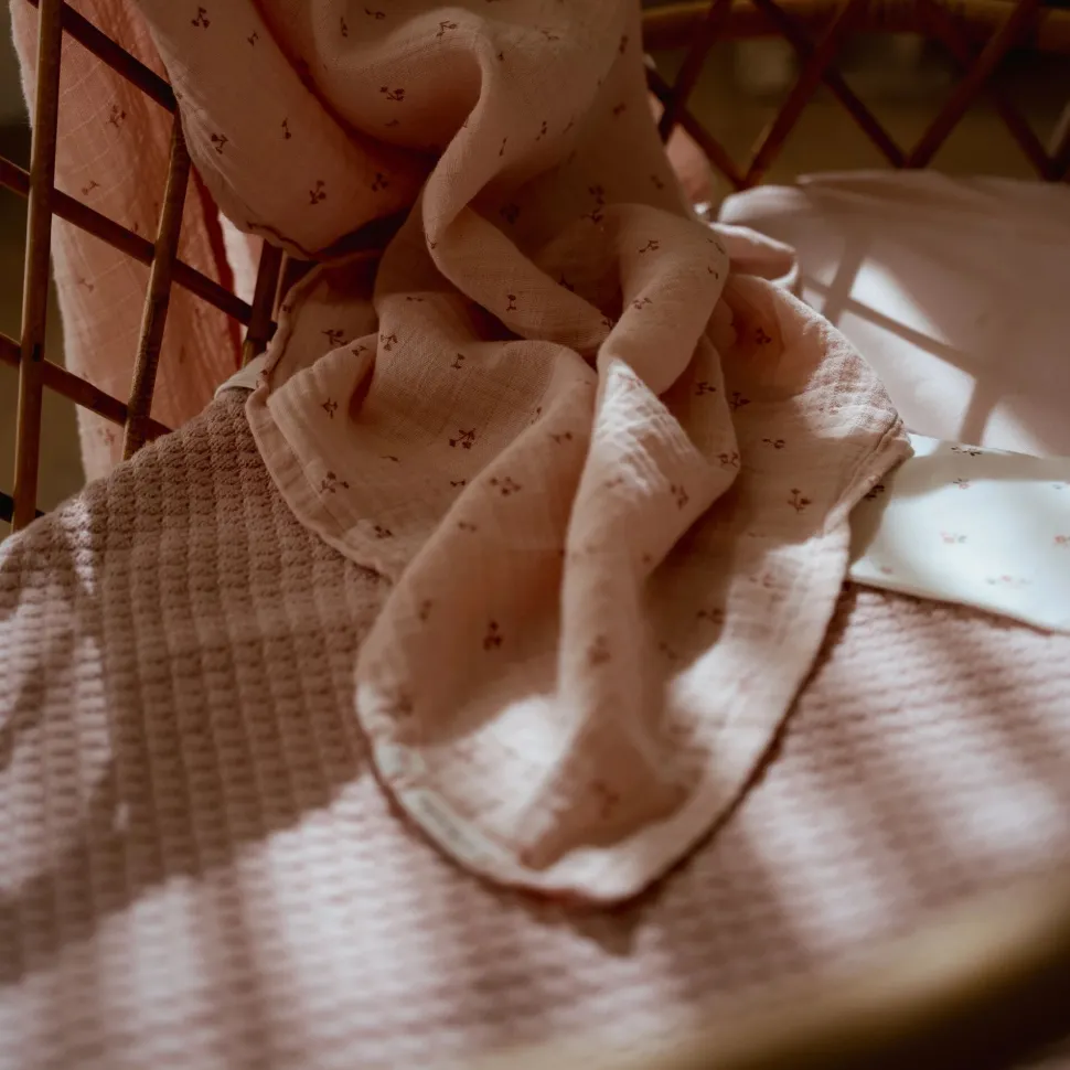 Gebreid wiegdeken - Fleece - Roze - Essentials