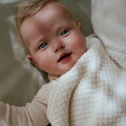 Gebreid wiegdeken - Fleece – Wit – Essentials