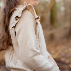 Gebreide trui - Ruffle - Zand - Fairy Garden