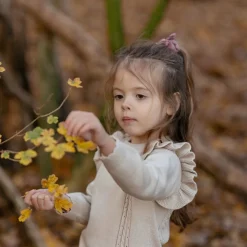 Gebreide trui - Ruffle - Zand - Fairy Garden