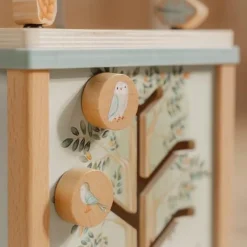 Houten activiteitenkubus - Blauw - Forest Friends