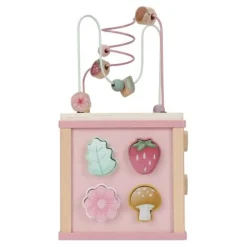 Houten activiteitenkubus - Roze - Fairy Garden