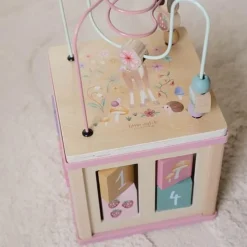 Houten activiteitenkubus - Roze - Fairy Garden