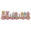 Houten Blokkentrein - Roze - Fairy Garden