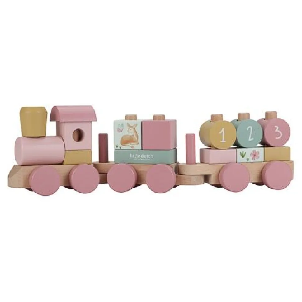 Houten Blokkentrein - Roze - Fairy Garden