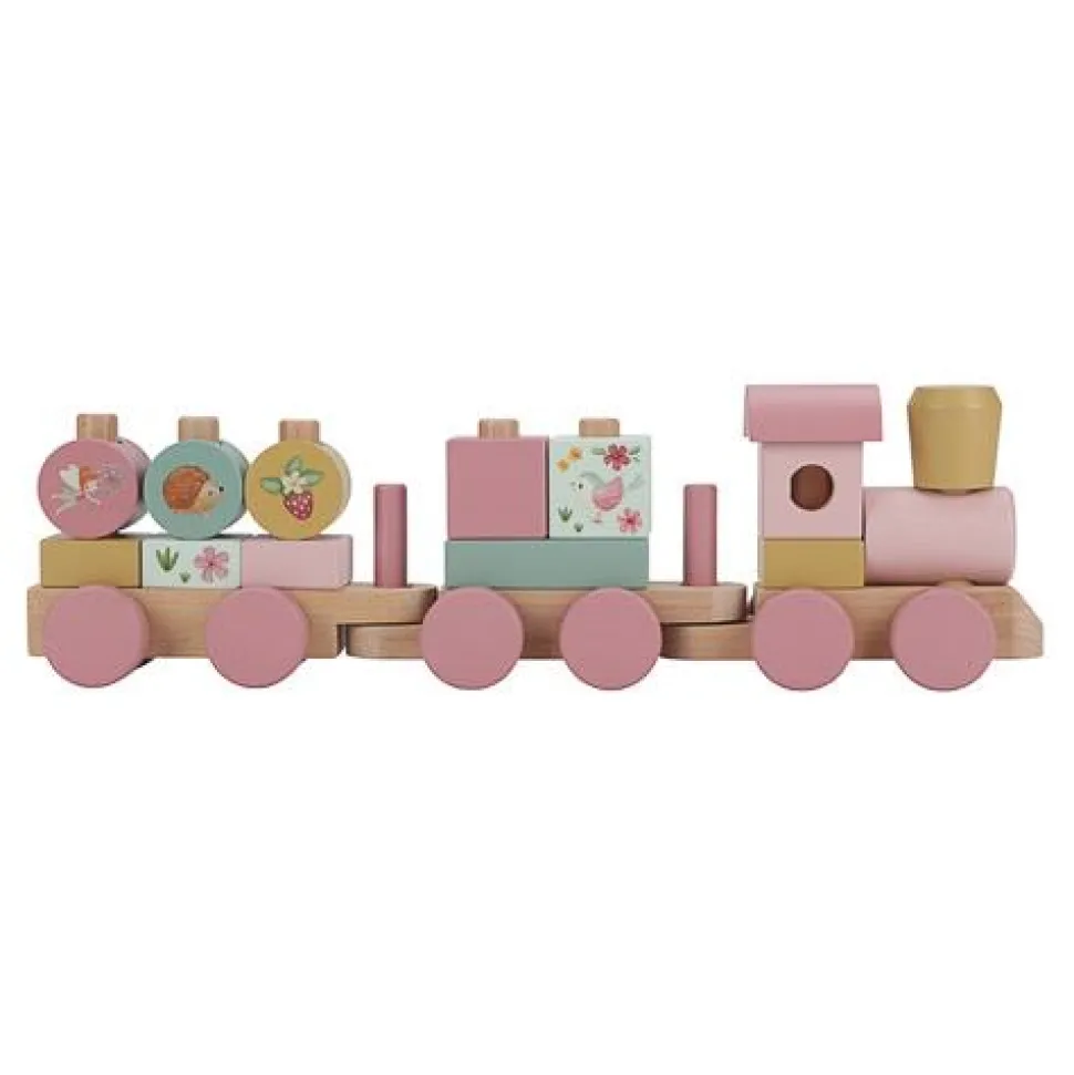 Houten Blokkentrein - Roze - Fairy Garden