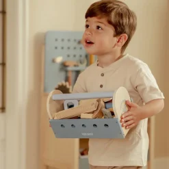 Houten gereedschapskist - Blauw - Essentials