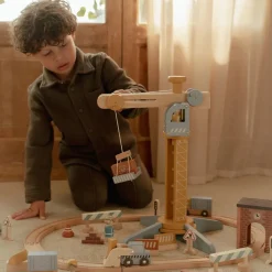 Houten hijskraan – Treinbaan