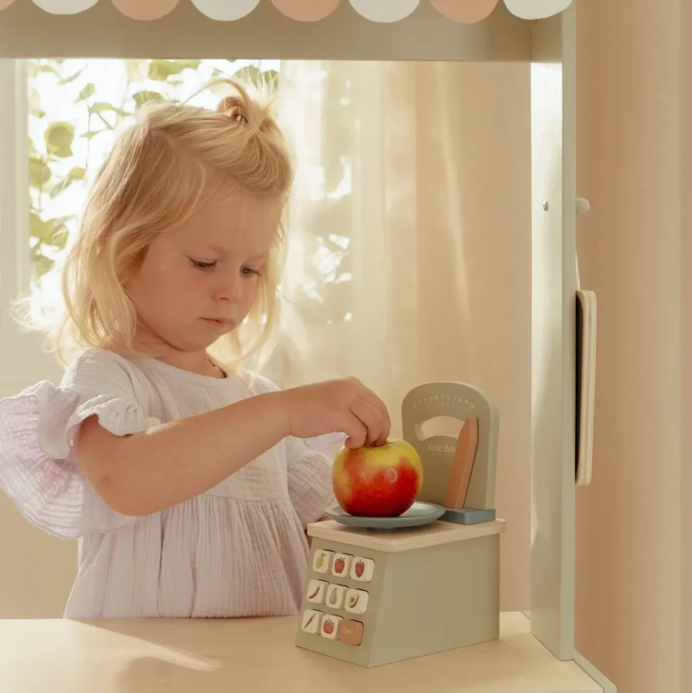 Houten speelweegschaal - Groen - Essentials