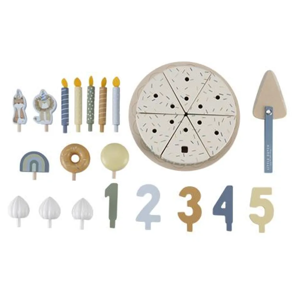 Houten Verjaardagstaartje - Blauw - Essentials