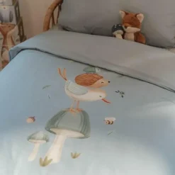 Junior dekbedovertrek - Blauw - Forest Friends