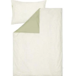 Junior dekbedovertrek - Groen - Essentials - Blueberry Leaves