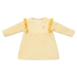 Jurk lange mouw - Geel - Little Farm - Geruit