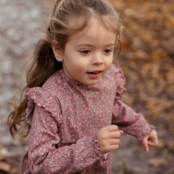 Jurk lange mouw - Roze - Fairy Garden - Bloemen