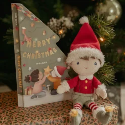 Kerstboek met knuffel Jim - Giftset - NL