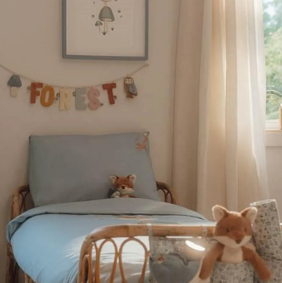 Ledikant dekbedovertrek - Blauw - Forest Friends