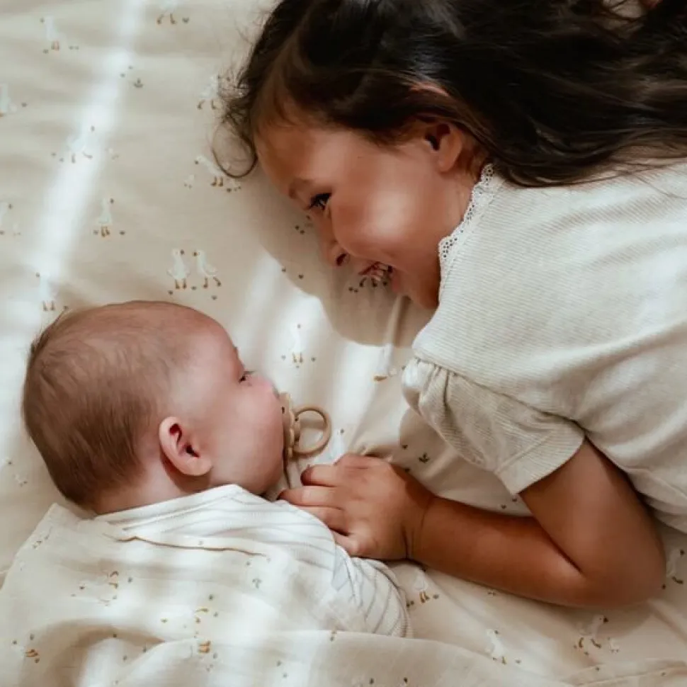 Ledikant deken - Beige - Little Goose - Moon & Stars