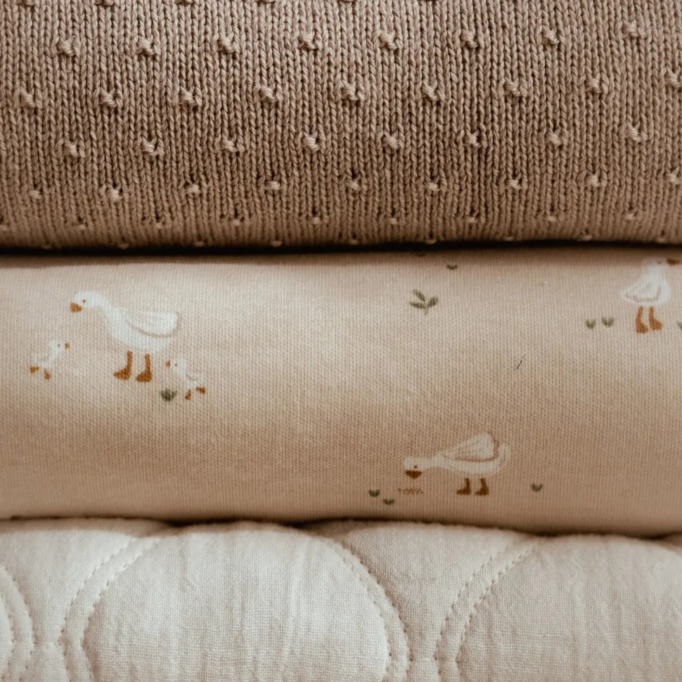 Ledikant deken - Fleece - Beige - Newborn Naturals - Little Goose