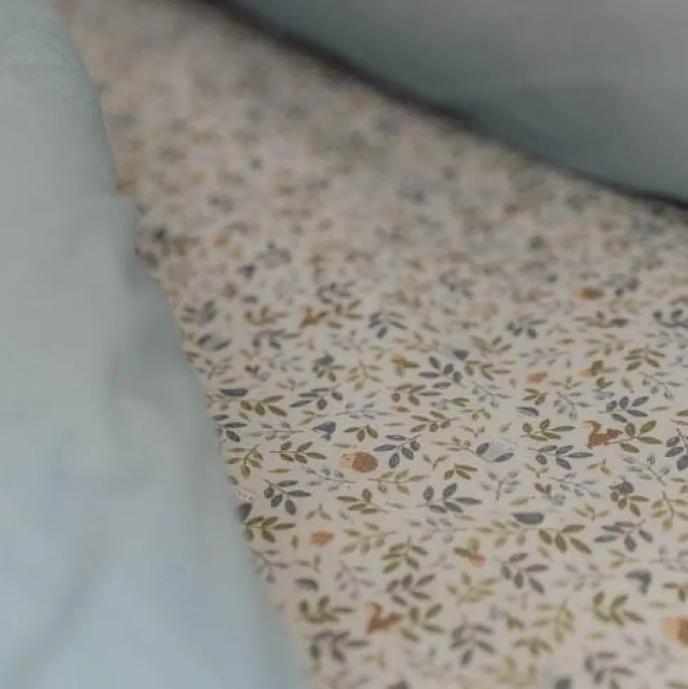 Ledikant hoeslaken - Blauw - Forest Friends - Forest Adventure