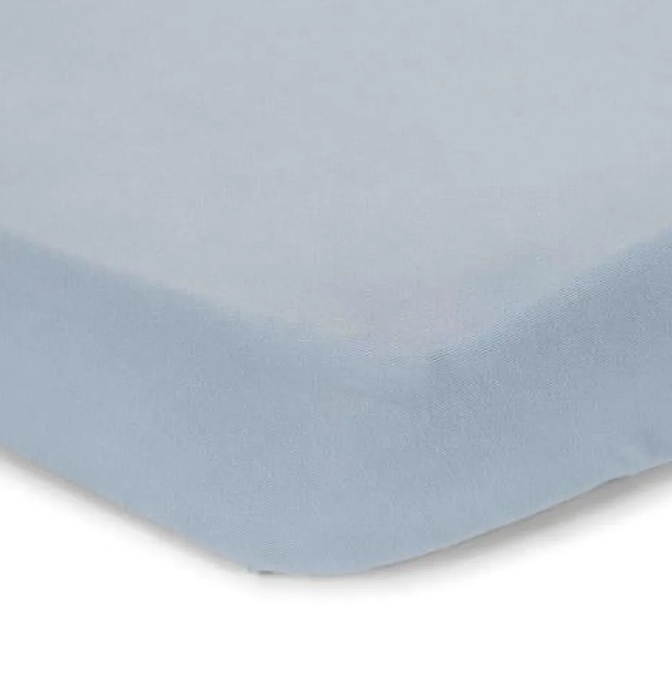 Ledikant hoeslaken - Blauw - Essentials