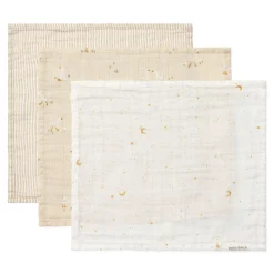 Monddoekjes set - Beige - Newborn Naturals - Little Goose