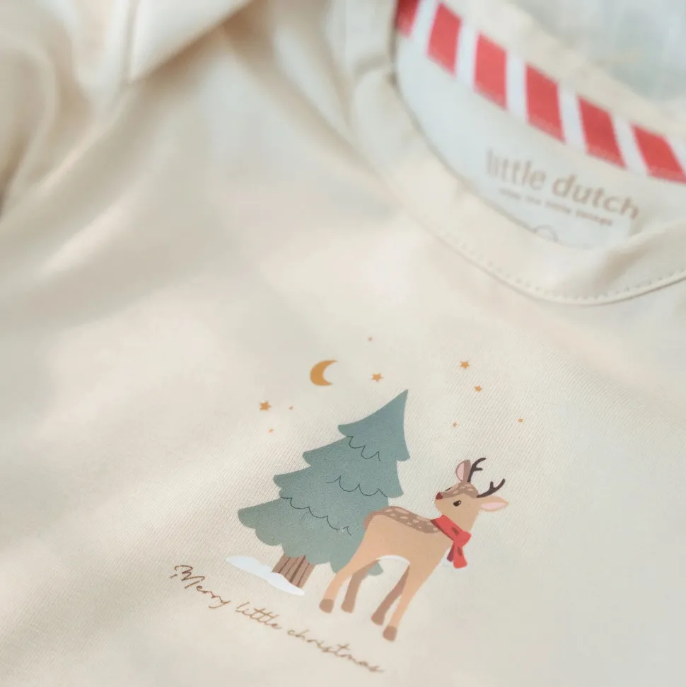 2-pack kerst romper lange mouw – Beige