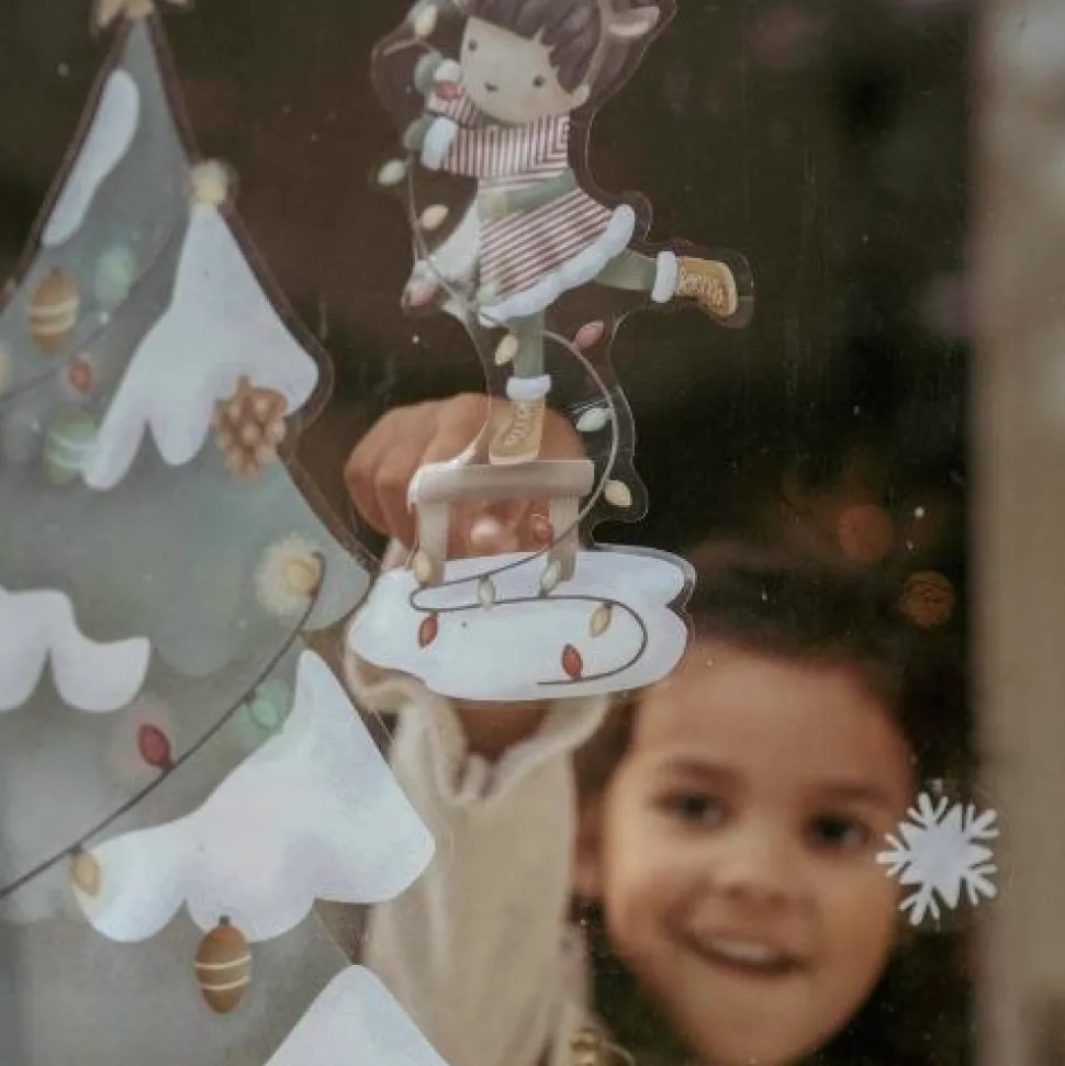 Raamsticker kerstboom - Meerkleurig