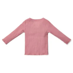 Rib Shirt lange mouw - Roze - Fairy Garden