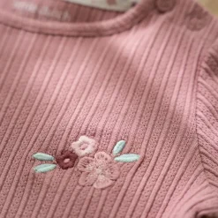 Rib Shirt lange mouw - Roze - Fairy Garden
