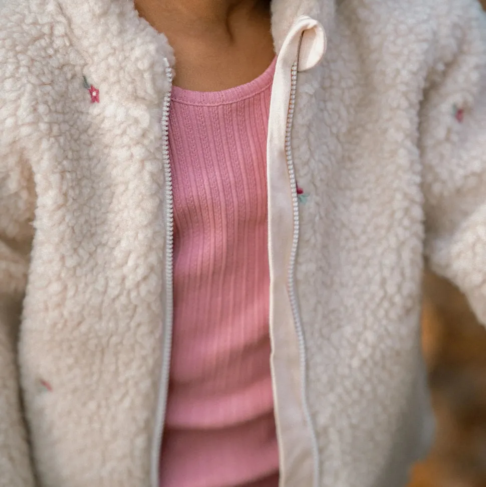 Rib Shirt lange mouw - Roze - Fairy Garden