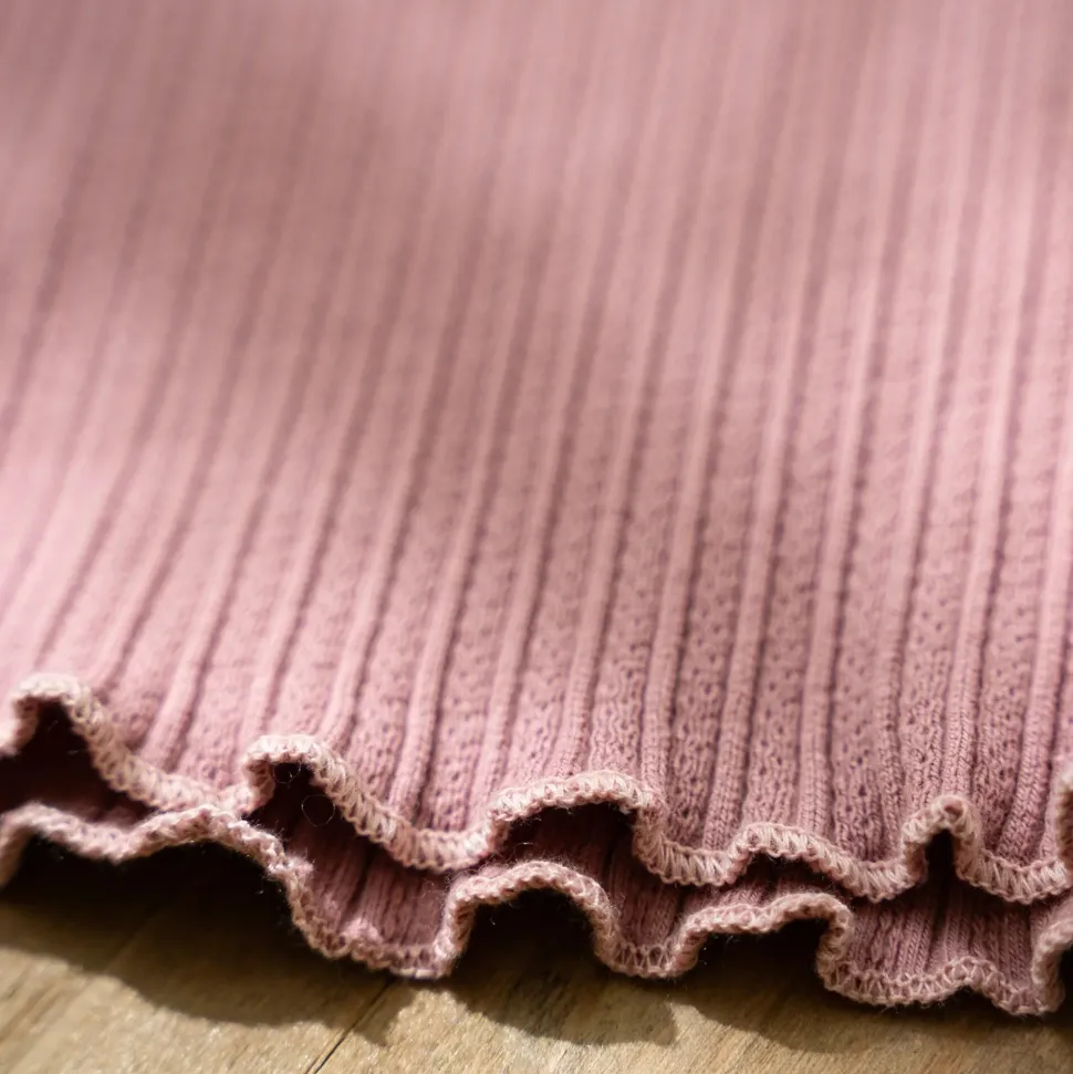 Rib Shirt lange mouw - Roze - Fairy Garden