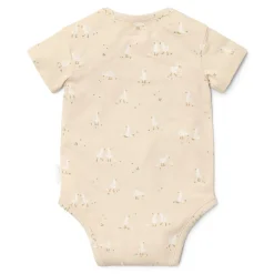 Romper korte mouw - Beige - Newborn Naturals - Little Goose